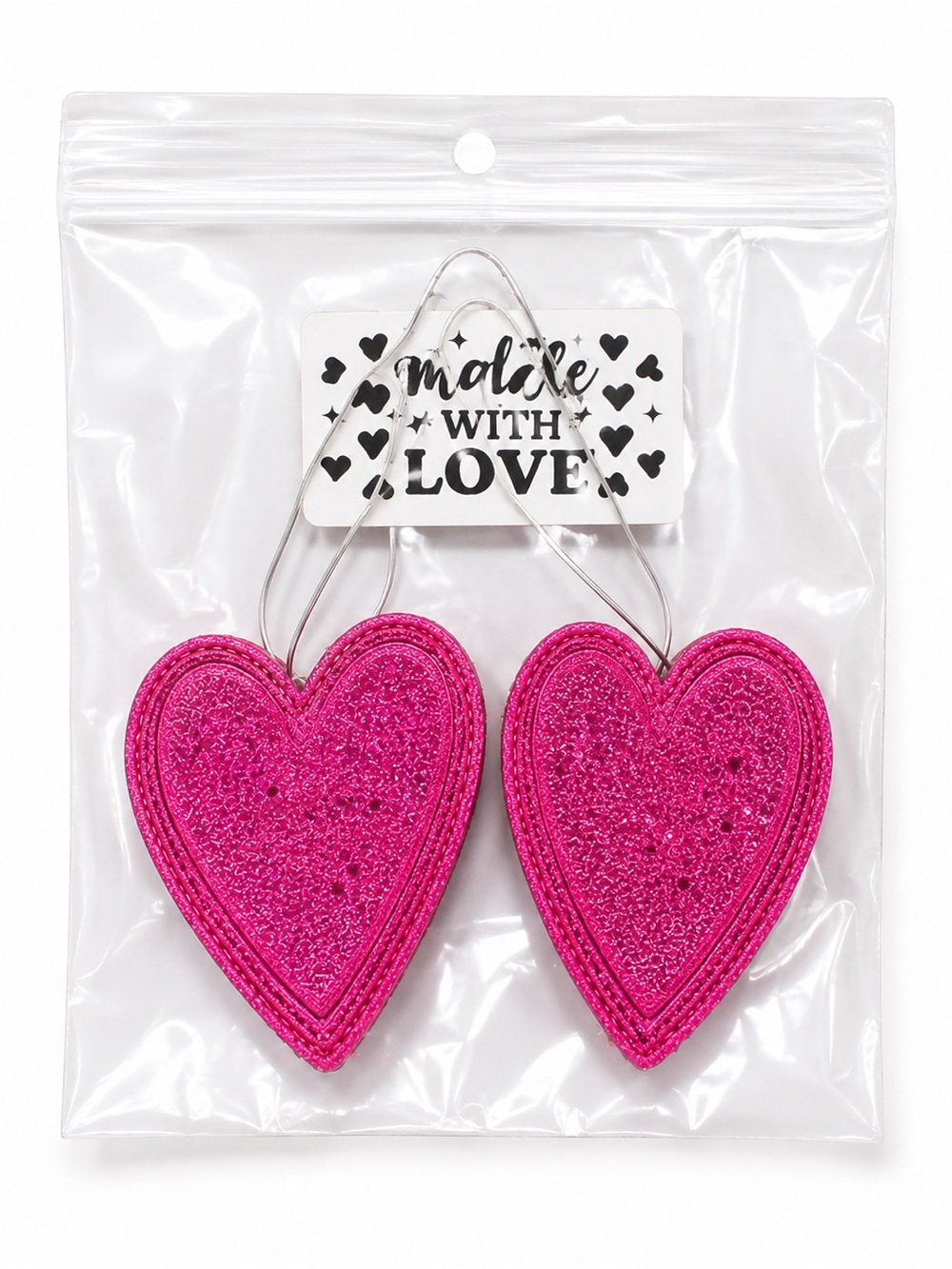 Pink Glitter Heart Car Freshie – Fruit Loops Scented Air Freshener